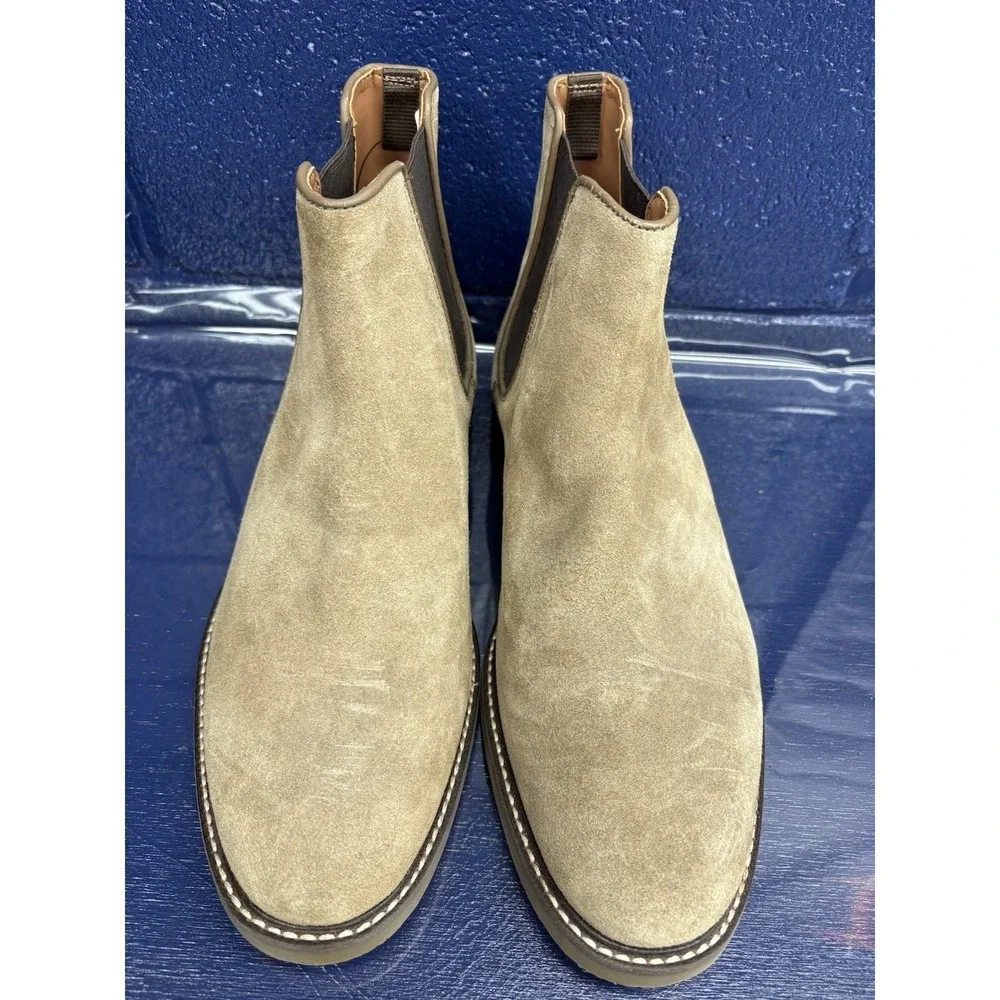 Clarks Jaxen Chelsea Taupe Suede Size 11 Men's Boots - Picture 2 of 8